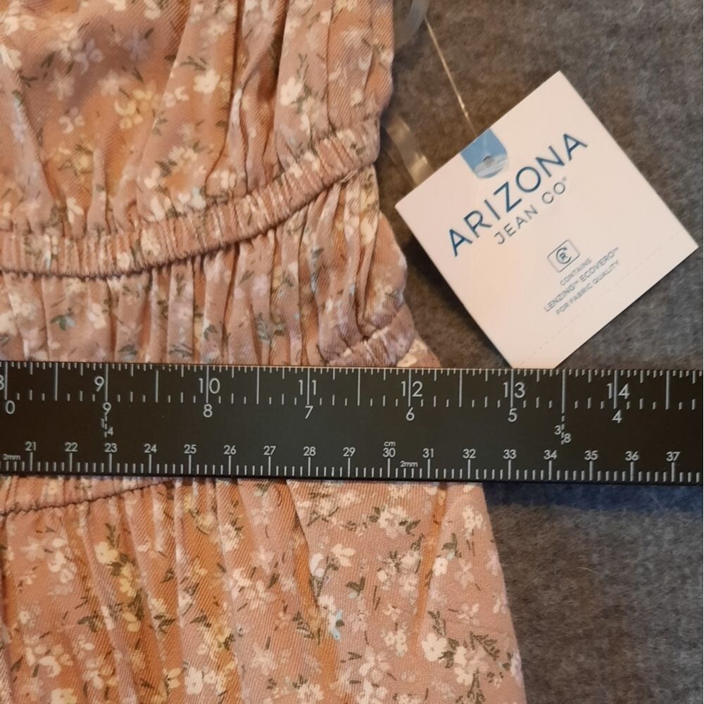Arizona Romper Small Pink Floral Sleeveless Spagetti Strap Casual Spring Comfort - Picture 15 of 15